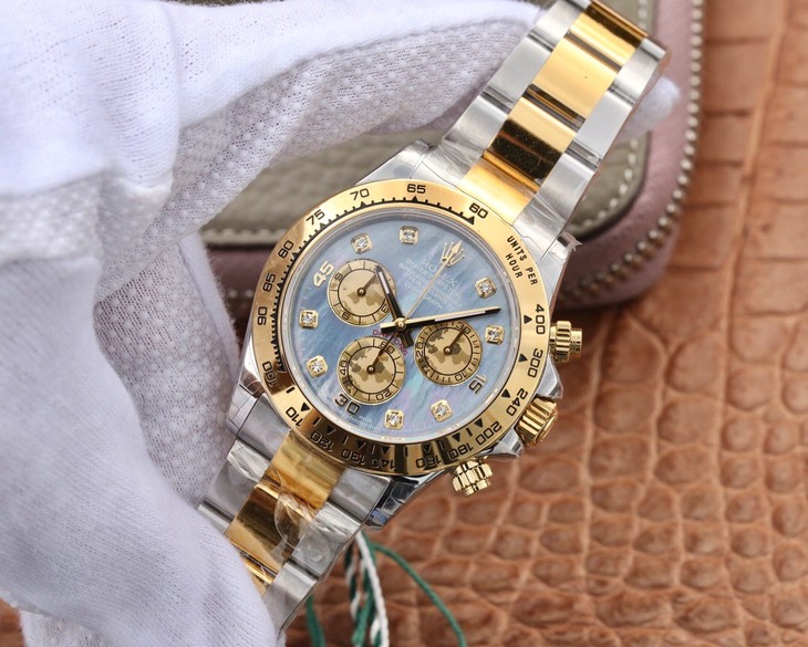 Replica Rolex Daytona Yellow Gold Diamond Watch
