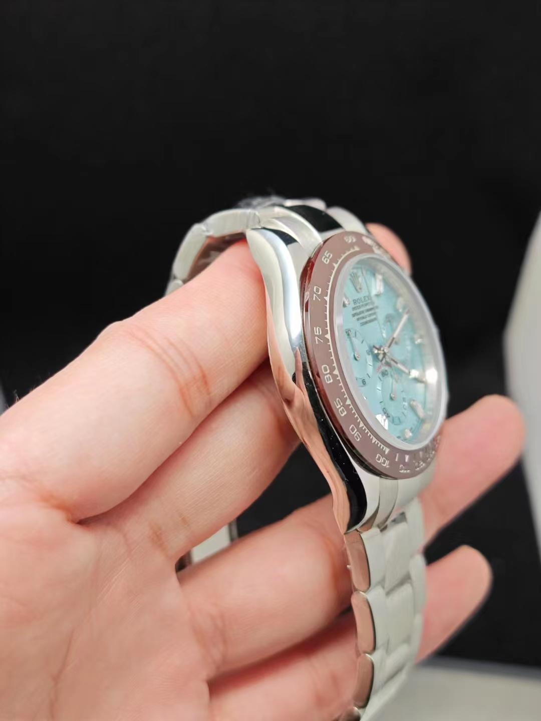 Franken Rolex Daytona Ice Blue Diamond Watch Replica Watches News