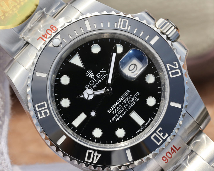 Nail Factory Replica Rolex Black Submariner 116610LN with Asia Clone ...