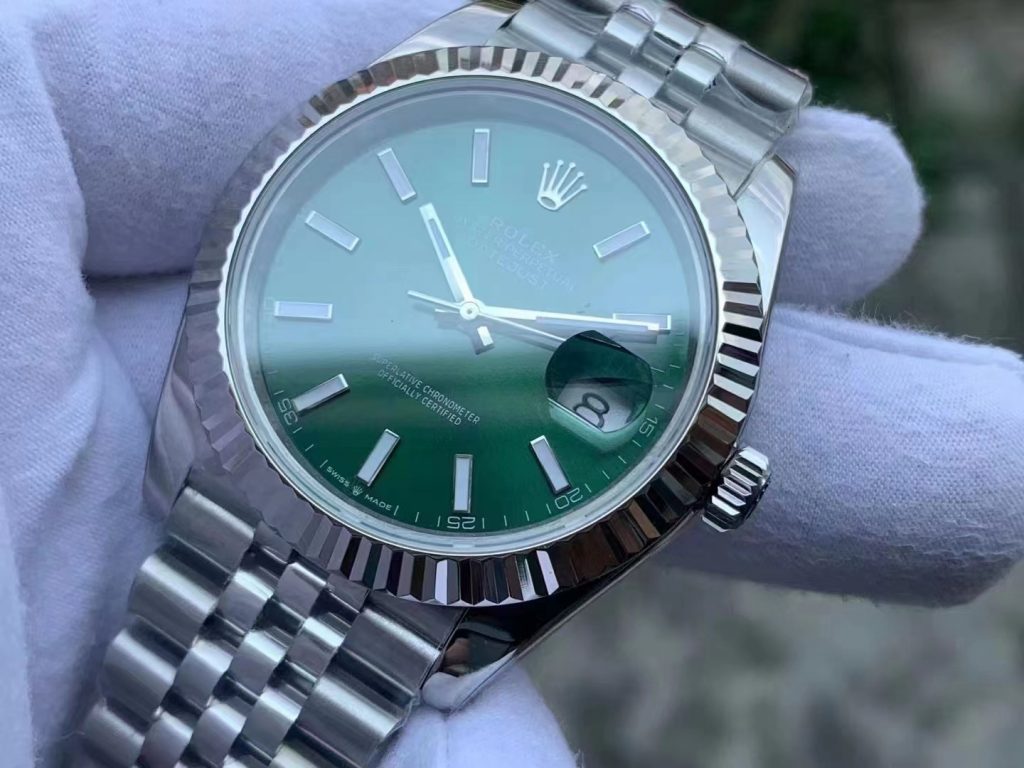 Rolex Mint Green Datejust Crystal