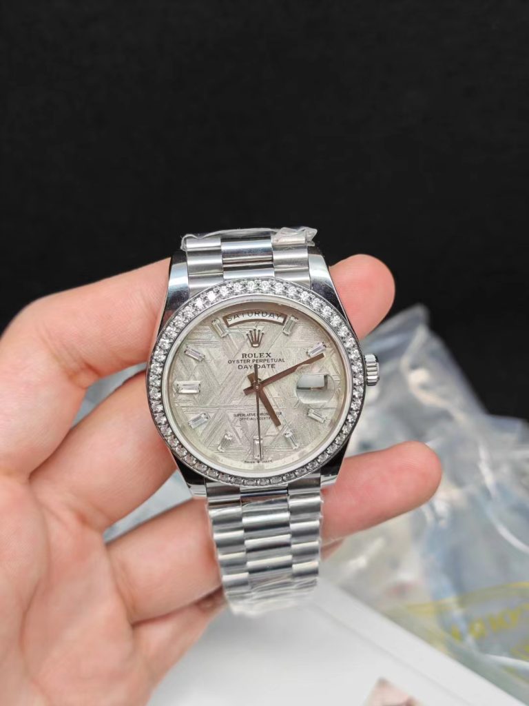 Replica Rolex Day-Date Meteorite Dial Diamond Watch
